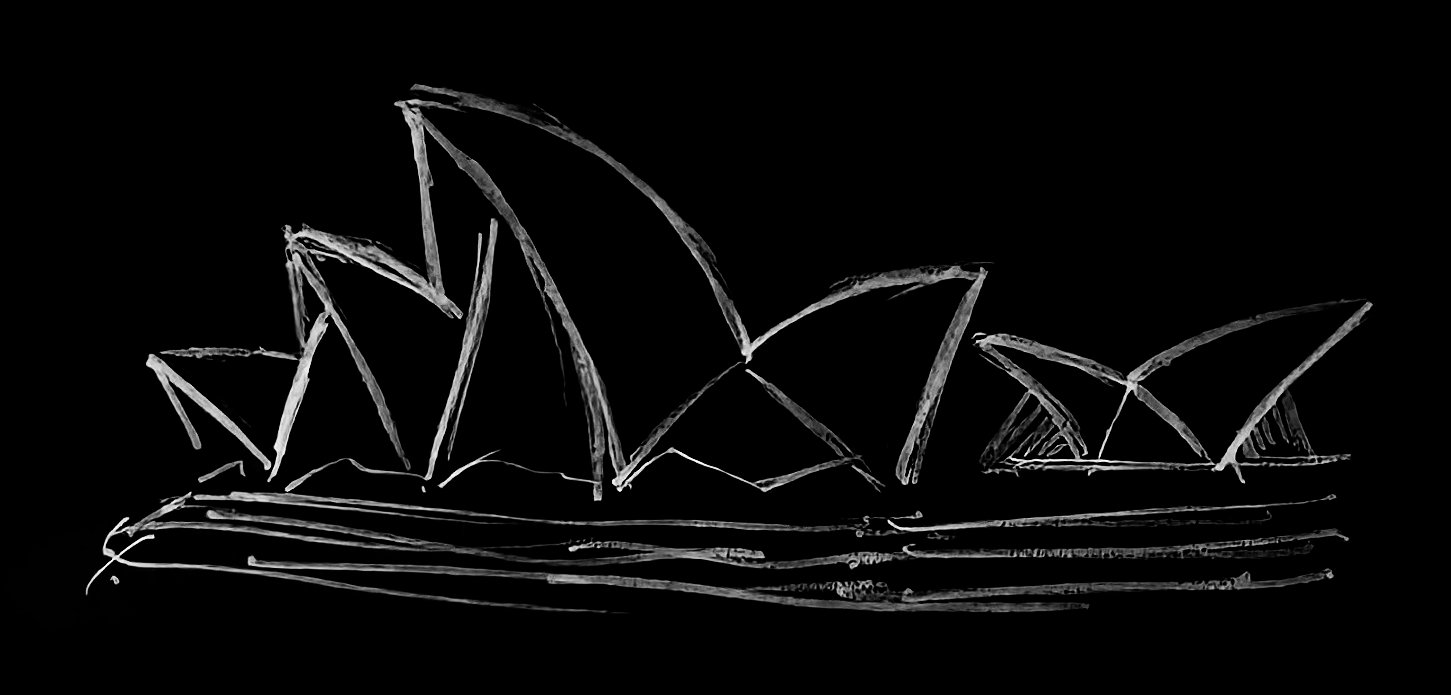 Scribble of Sydney Opera House